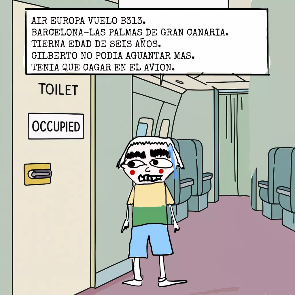el hombre que solo podia cagar en su casa
